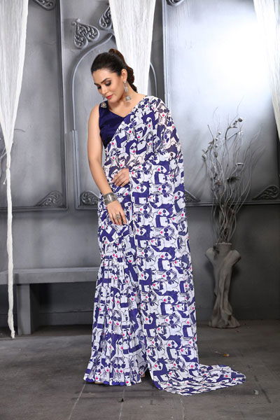 Aayaa Aaradhna 3 Printed Georgette Casual Daily Wear Saree Collection